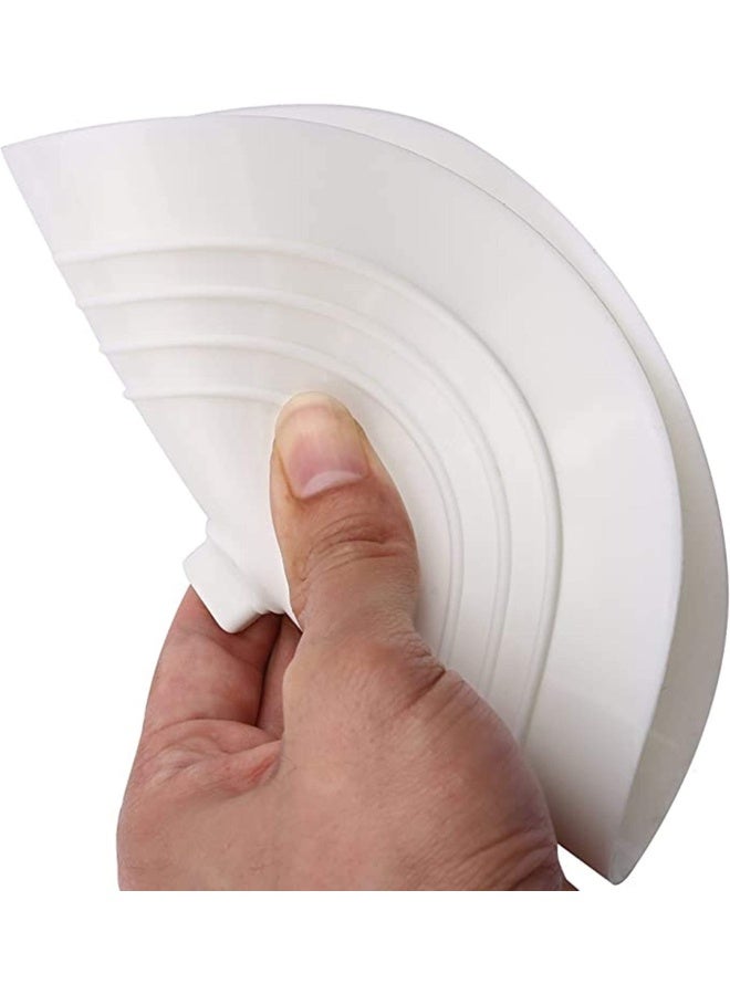 tifanso 2 Pack Silicone Tub Stopper Recyclable Bathtub Drain Stopper Upgraded Drain Plug Cover For Bathrooms And Laundries Kitchen Universal Use 6 Inches White Teal  - Image 3