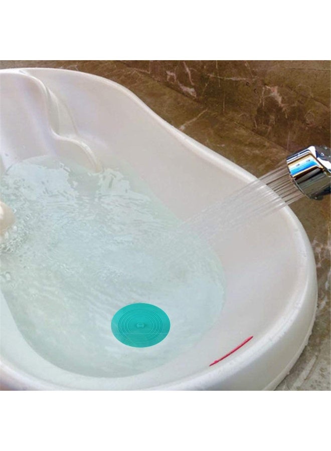 tifanso 2 Pack Silicone Tub Stopper Recyclable Bathtub Drain Stopper Upgraded Drain Plug Cover For Bathrooms And Laundries Kitchen Universal Use 6 Inches White Teal  - Image 5