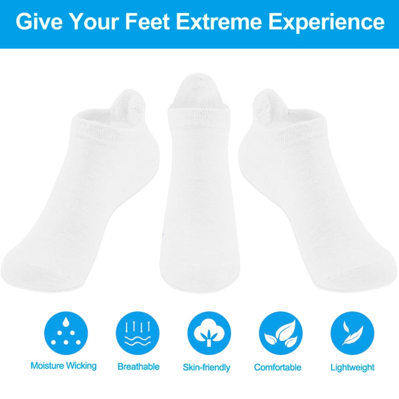 IBEILLI Women Cute Socks 10 Pairs Cotton Kawaii Embroidered Funny Low Cut Ankle Socks for Women Girls with Gift Box (10 White Smile Face) - Image 5