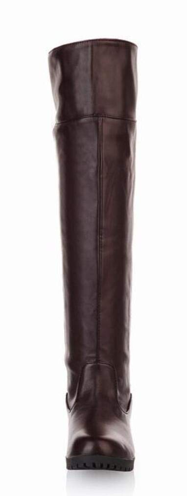 ACE SHOCK Men's Cosplay Boots Knee High Equestrian Riding Tall Boots Costume Shoes (9, brown) - Image 4