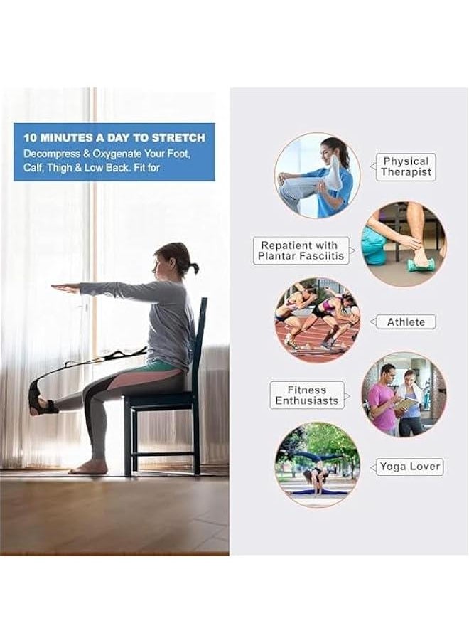 RYNX - Flex Strap Stretching Strap Yoga Strap for Stretching with Loop Fascia Stretcher Flexstrap for Exercise Pilates Leg Calf Body Training - Image 1
