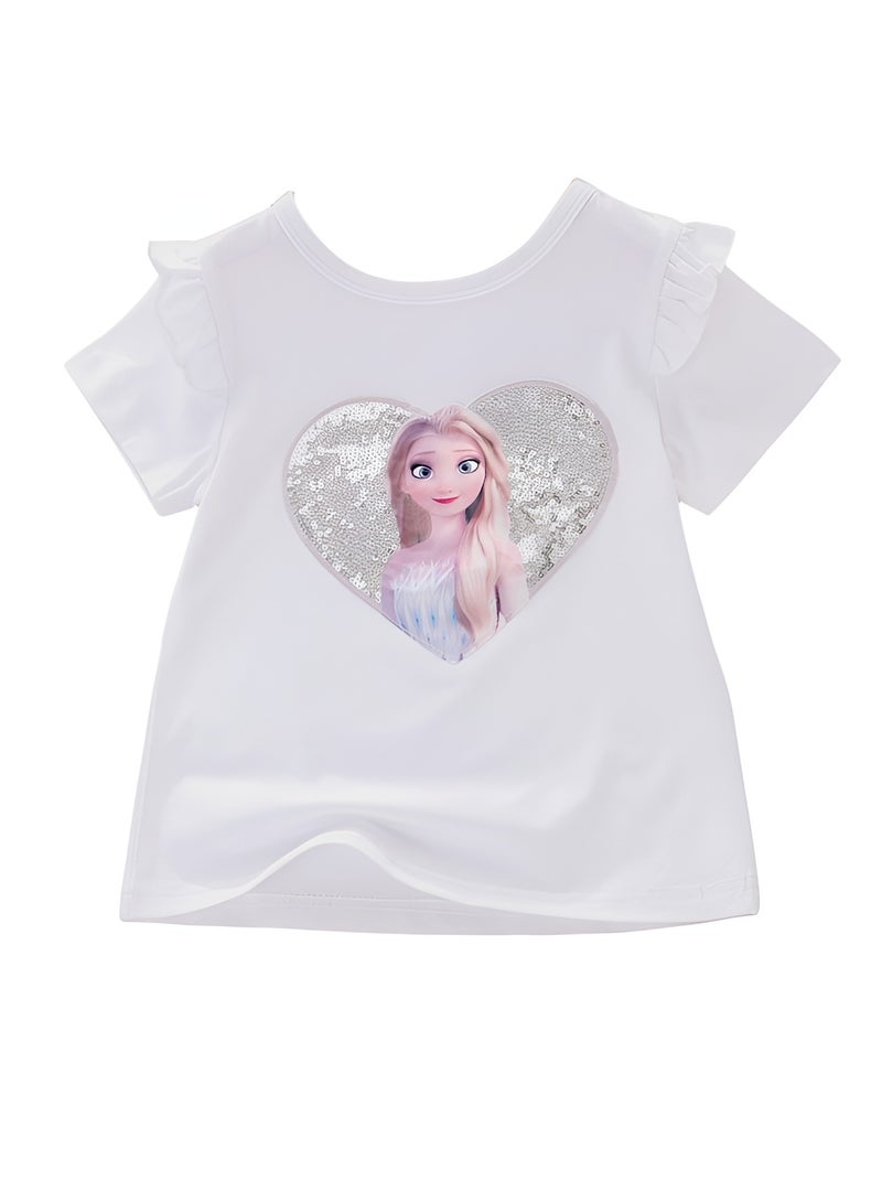 D'Daniela D' Daniela - Elsa Little Sparkle Royals T-Shirt - White - Image 1