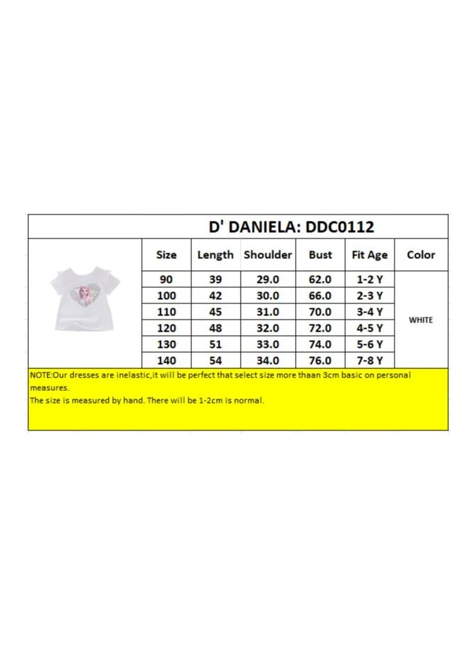 D'Daniela D' Daniela - Elsa Little Sparkle Royals T-Shirt - White