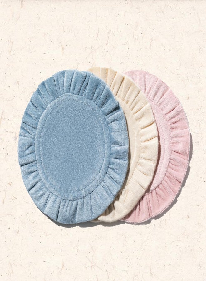 Opexscal 5 Inch Round Ruffle Velvet Coaster, Tabletop Protection, Coffee Table & Bar Decoration, Drink Coasters Suitable for Home Dining Tables & Kitchen Accessories Set of 4, Pink - Image 4