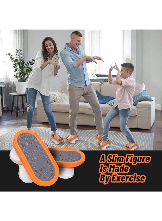 Generic Twister Board For Exercise Waist Twisting Disc With Resistance Band Twisting Stepper For Aerobic Exercise Full Body Toning Workout Noise Free Home Gym Board Exercise Equipment Disc - Image 4