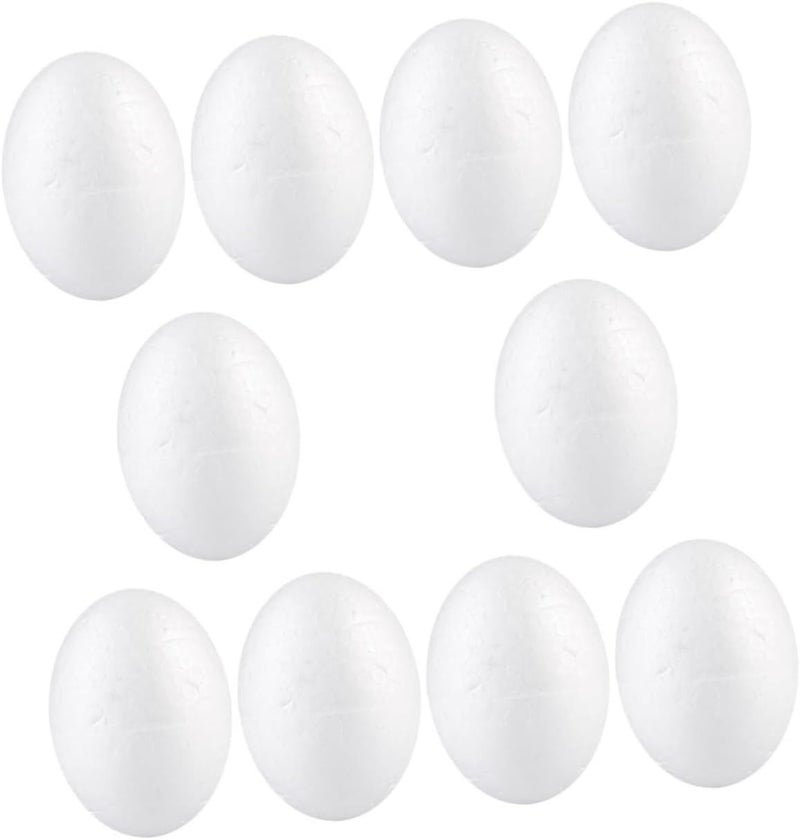 10pcs Simulation Chicken Eggs 9cm for Easter Decor Crafts - Image 1