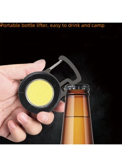 Generic Clip-on Hat Type-c Charging Cob Work Light Keychain Strong Magnet Led Inspection Light Bottle Opener Portable Lantern-Color:T131 Cob Headlight  - Image 5