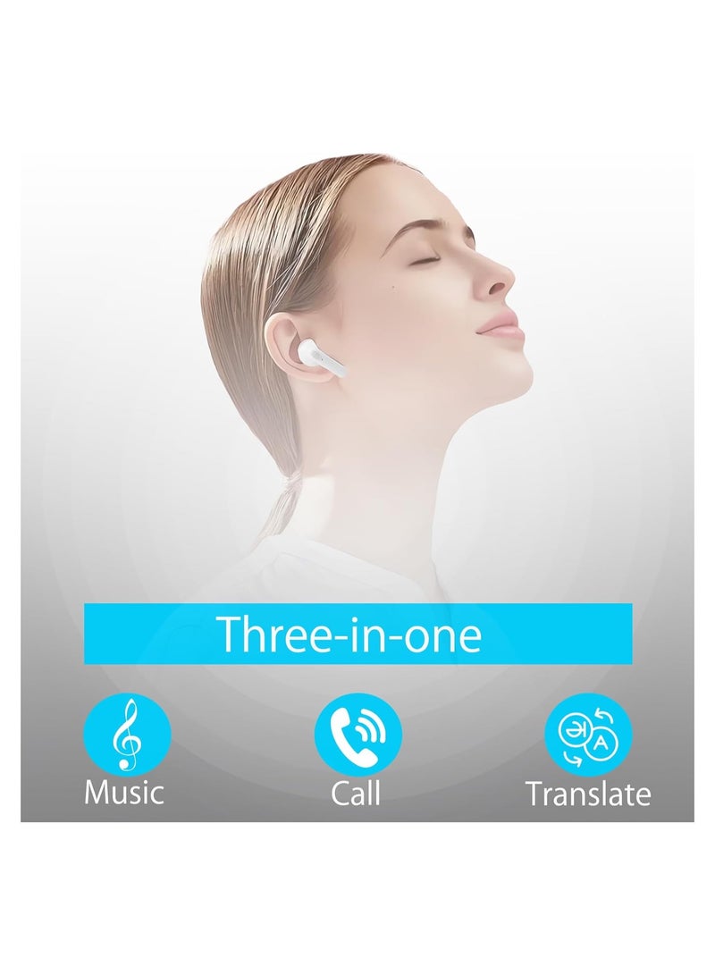Smart Real-Time Voice Translator Earbuds, Wireless Bluetooth Device with Noise Reduction, Supports 114 Languages for Online/Offline Translation, Compatible with App. - Image 5