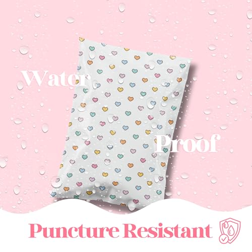 Pretty Package Store 14.5x19 Designer Poly Mailer 100 Pack Heavy Duty Waterproof Self Seal Shipping Bags for Small Business Large Mailing Envelopes Bulk Tear Resistant Packaging Preppy Hearts - Image 4
