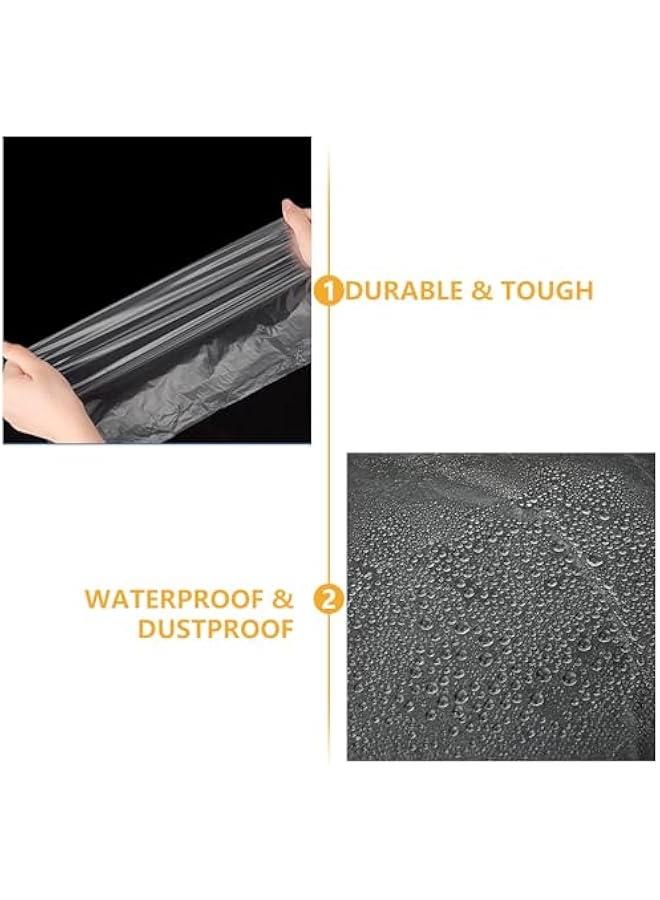 FYLX Plastic Dust Sheet for Decorating 4 Rolls Waterproof Masking Film Rolls Protective Masking Film Transparent PreTaped Masking Film Prevent Dust t for Car Furniture Floor24M x 20M) - Image 5