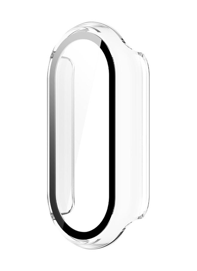 روكاوات - حافظة متوافقة مع ساعة Xiaomi band 9 Watch، طبقة واقية زجاجية، إطار من البلاستيك الصلب، حافظة ساعة Xiaomi band 9 شفافة - Image 1