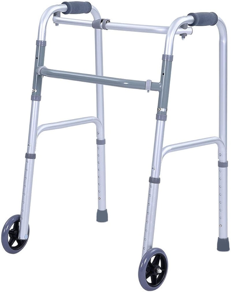 GLORIFIED ORTHO WALKER FOLDING WITH WHEELS ADJUSTABLE IMPORTED ALUMINIUM FRAME | FOLDING WALKER FOR ADULTS WHEELS| ELDERLY & DISABLED PERSONS LIGHT WEIGHT WALKERS FOR SENIORS & ADULTS, HEIGHT - Image 4