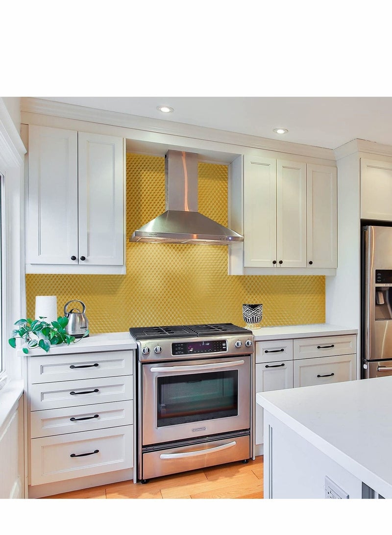 كابتن تيك Backsplash Wallpaper Peel and Stick Aluminum Foil Contact Paper Self Adhesive Oil-Proof Heat Resistant Wall Sticker for Countertop Drawer Liner Shelf Liner - Image 2