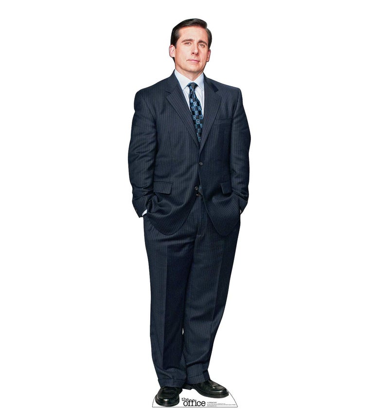 Cardboard People Cardboard People Michael Scott Life Size Cardboard Cutout Standup  The Office TV Series 