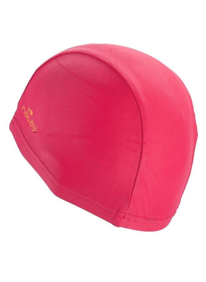 نابايجي قبعة سباحة شبكية - قبعة سباحة خفيفة الوزن من القماش قابلة للتهوية للتحكم المريح في الشعر (وردي) - Image 2