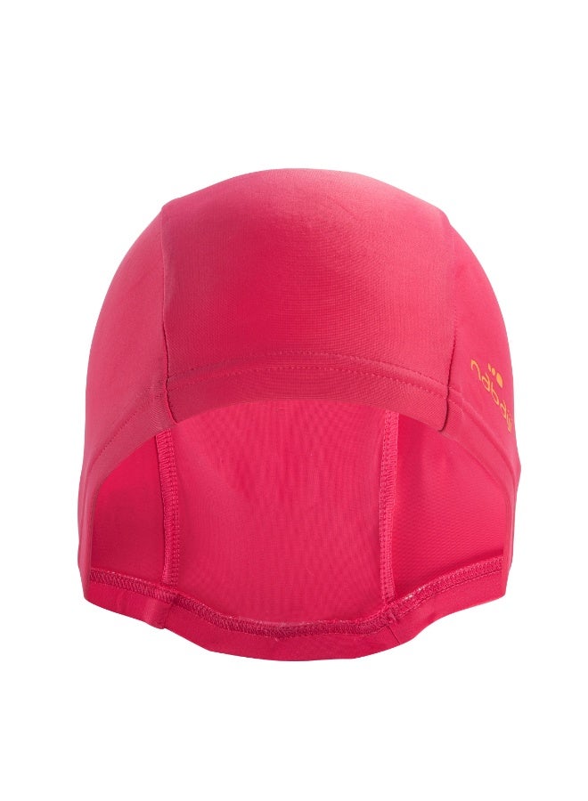 نابايجي قبعة سباحة شبكية - قبعة سباحة خفيفة الوزن من القماش قابلة للتهوية للتحكم المريح في الشعر (وردي) - Image 5