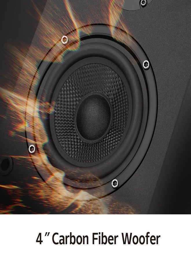 WMQ 40W*2 Passive Bookshelf Speakers for Record Players and Home Theater Systems, Midrange and High-Frequency Stereo Speakers, Indoor Rear Surround Speakers, Requires a Amplifier,(Black) - Image 4