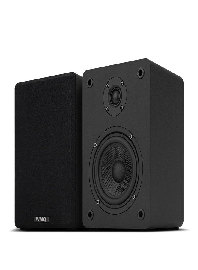 WMQ 40W*2 Passive Bookshelf Speakers for Record Players and Home Theater Systems, Midrange and High-Frequency Stereo Speakers, Indoor Rear Surround Speakers, Requires a Amplifier,(Black) - Image 1
