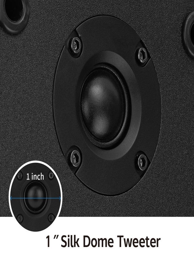 WMQ 40W*2 Passive Bookshelf Speakers for Record Players and Home Theater Systems, Midrange and High-Frequency Stereo Speakers, Indoor Rear Surround Speakers, Requires a Amplifier,(Black) - Image 3