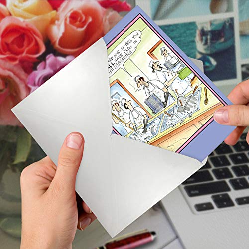 NobleWorks - 1 Funny Graduation Card with Envelope - Cartoon Humor Card for Graduate, College or High School - Phd Cheney 3854 - Image 5