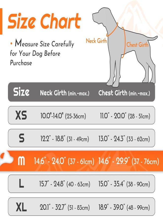 Eagloo Dog Harness Medium Sized Dog, No Pull Service Vest with Reflective Strips and Control Handle, Adjustable and Comfortable for Walking, No Choke Pet Harness with 2 Metal Rings, Orange, M - Image 2