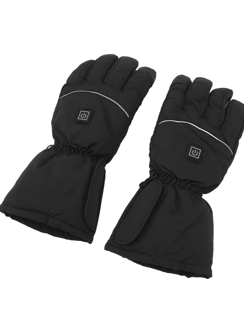 GGOOT Heated Gloves, Omnidirectional Heating Windproof DC Interface 1 Pair Battery Powered Heated Gloves Touch Screen for Mountain Climbing for Cycling  - Image 1