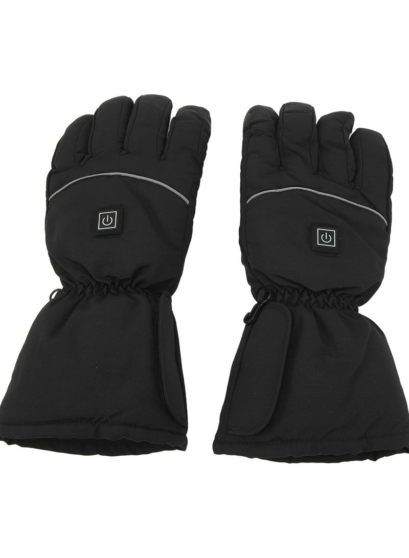 GGOOT Heated Gloves, Omnidirectional Heating Windproof DC Interface 1 Pair Battery Powered Heated Gloves Touch Screen for Mountain Climbing for Cycling  - Image 2