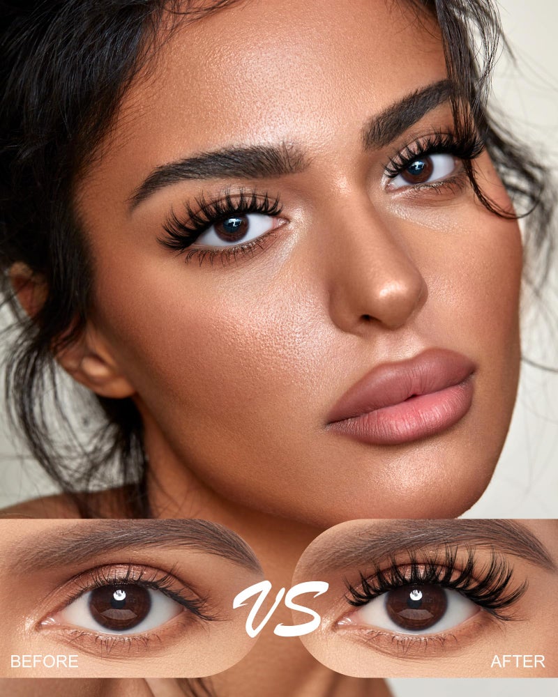 AGGRAD Flora Lash Clusters Kit Short 8-14mm Wispy Eyelashes Cluster Extension Kit D Curl Individual DIY False Lash Extension Spiky Cat Eye Lashes Fake Eyelashes Clusters with 0.03mm Ultra-Thin Wide Band - Image 3