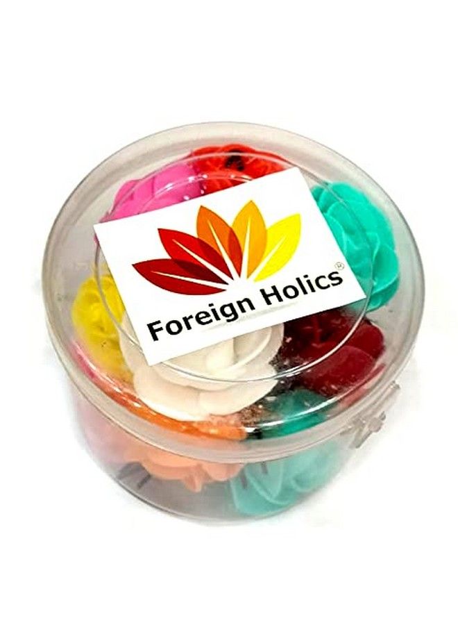 Foreign Holics Multicolor 7Cm Long Bridal Wedding Hair Pins Rose Flower Hair Pin Black Metal Diy Hair Bun Pin For Woman Bobby Pins U Shape Hair Pins For Women Girls And Hairdressing (12 Pieces) - Image 3