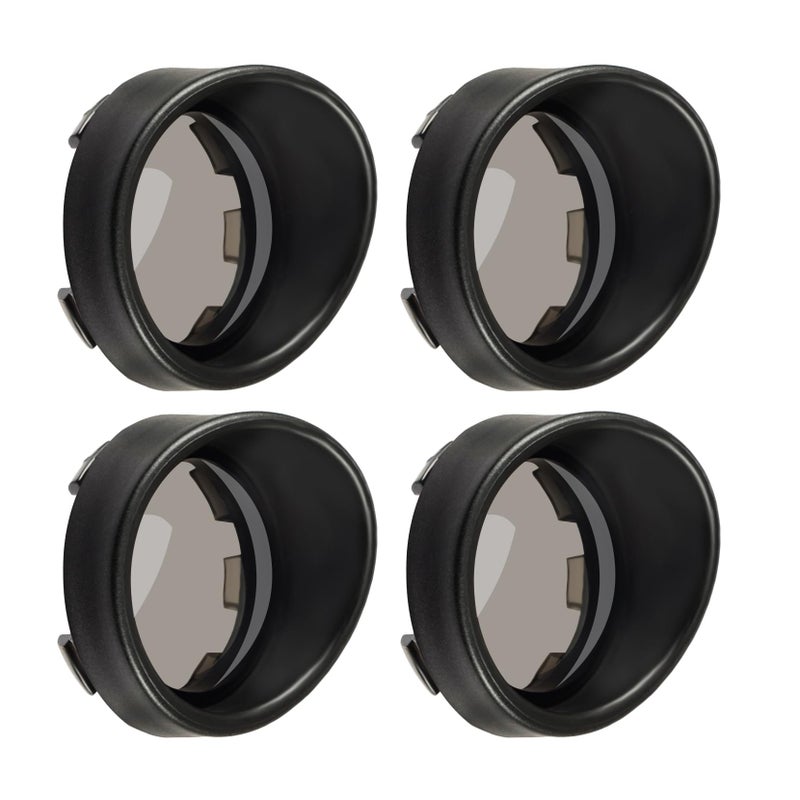 PBYMT Smoke Turn Signal Lens Cover with Black Visor 2" Bullet Visor-Style Bezels Compatible for Harley Touring Softail Dyna Road King Street Glide Road Glide Custom Cruiser Sportster 2000-2024 (4pcs)