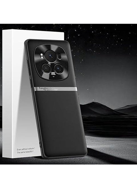 متوافق مع غطاء Honor Magic 6 Pro، غلاف خلفي ناعم وسادة جلدية بسيطة مقاومة للصدمات لهاتف Pro.