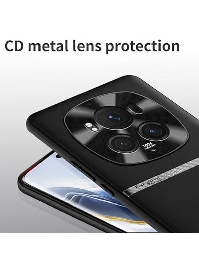 ماركة غير محددة - متوافق مع غطاء Honor Magic 6 Pro، غلاف خلفي ناعم وسادة جلدية بسيطة مقاومة للصدمات لهاتف Pro. - Image 1