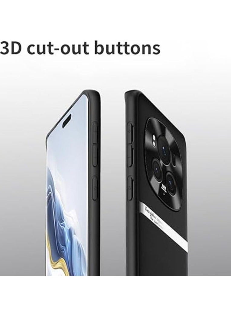ماركة غير محددة - متوافق مع غطاء Honor Magic 6 Pro، غلاف خلفي ناعم وسادة جلدية بسيطة مقاومة للصدمات لهاتف Pro. - Image 1