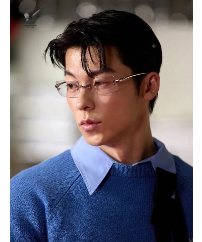 جنتل مونستر نظارات شمسية مستطيلة بدون إطار من Gentle Monster Paranoyd Col.02 61 للجنسين، بإطار معدني فضي وعدسات شفافة - Image 5