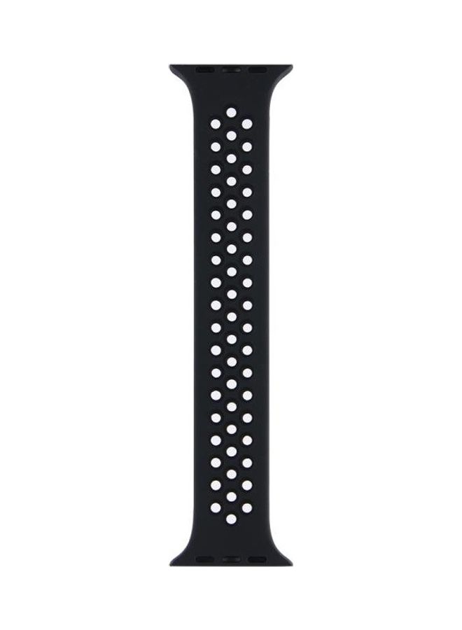 Elastic Watchband For Apple Watch Series 7 45mm/6  SE  5  4 44mm/3  2  1 42mm Black - Image 2