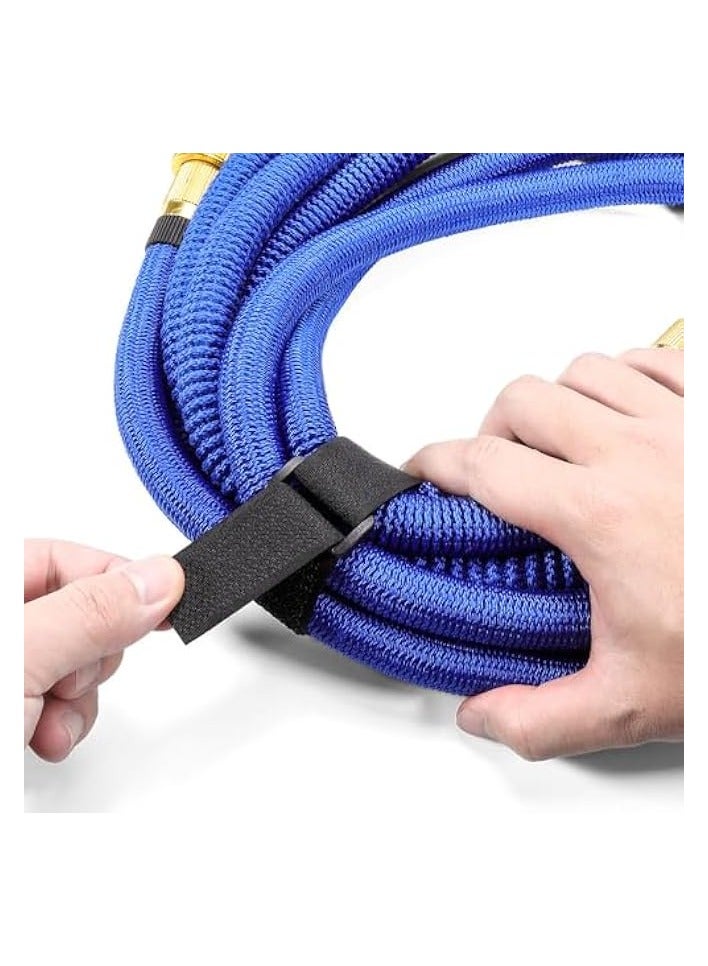 erorex 10m Adjustable Hook and Loop Cable Straps with 50 Buckles, Reusable Fastening Ties for Wire and Cord Management, Cut to Length, 2.5cm Wide, Black - Image 4