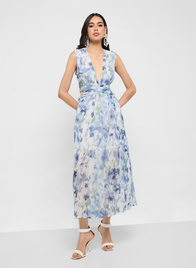 Ginger Floral Print Midi Dress - Image 4