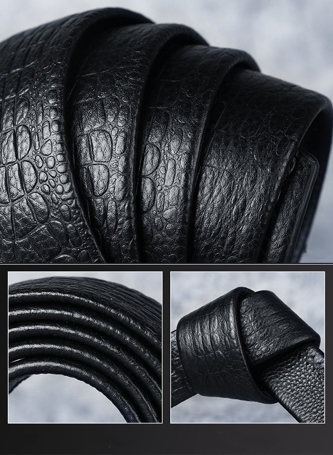 JCB CHIC حزام رجالي من الجلد مع سحاب راتشيت للهدايا واللباس الرسمي والكاجوال، حزام من جلد البقر عصري مع مشبك أوتوماتيكي قابل للتعديل - مناسب للبنطلونات الجينز والبدلات وجميع المناسبات - Image 3