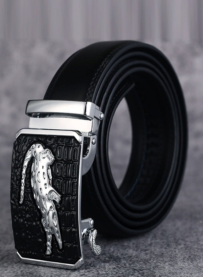 JCB CHIC حزام رجالي من الجلد مع سحاب راتشيت للهدايا واللباس الرسمي والكاجوال، حزام من جلد البقر عصري مع مشبك أوتوماتيكي قابل للتعديل - مناسب للبنطلونات الجينز والبدلات وجميع المناسبات - Image 1