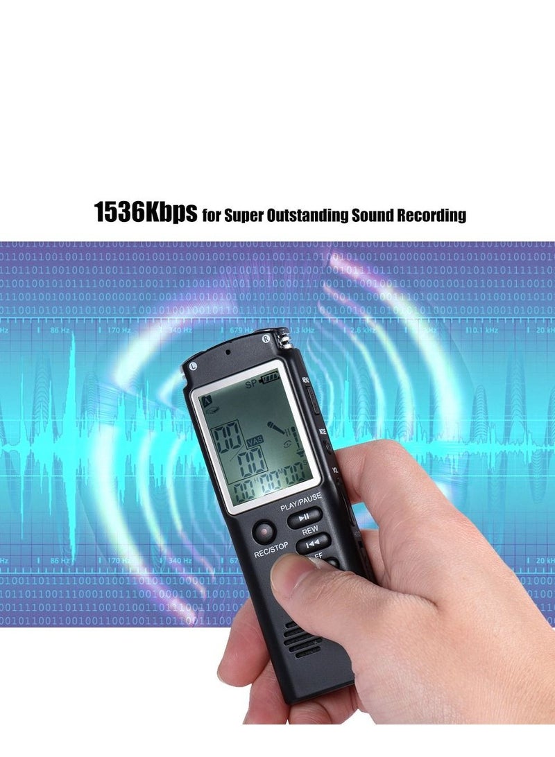 8GB Audio Voice Recorder MP3 Music Player Dictaphone Voice Activate(VAR) A-B Repeating Telephone Conversation Recording  - Image 5