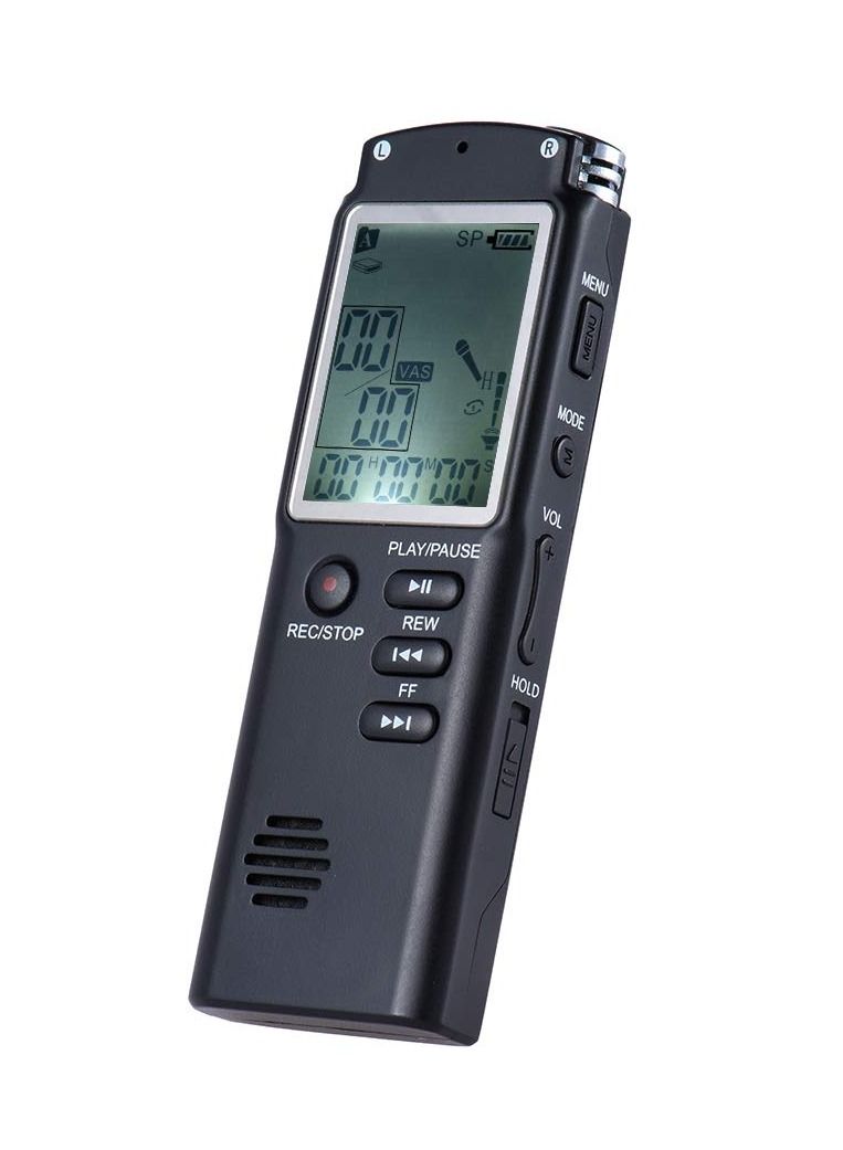 8GB Audio Voice Recorder MP3 Music Player Dictaphone Voice Activate(VAR) A-B Repeating Telephone Conversation Recording  - Image 1