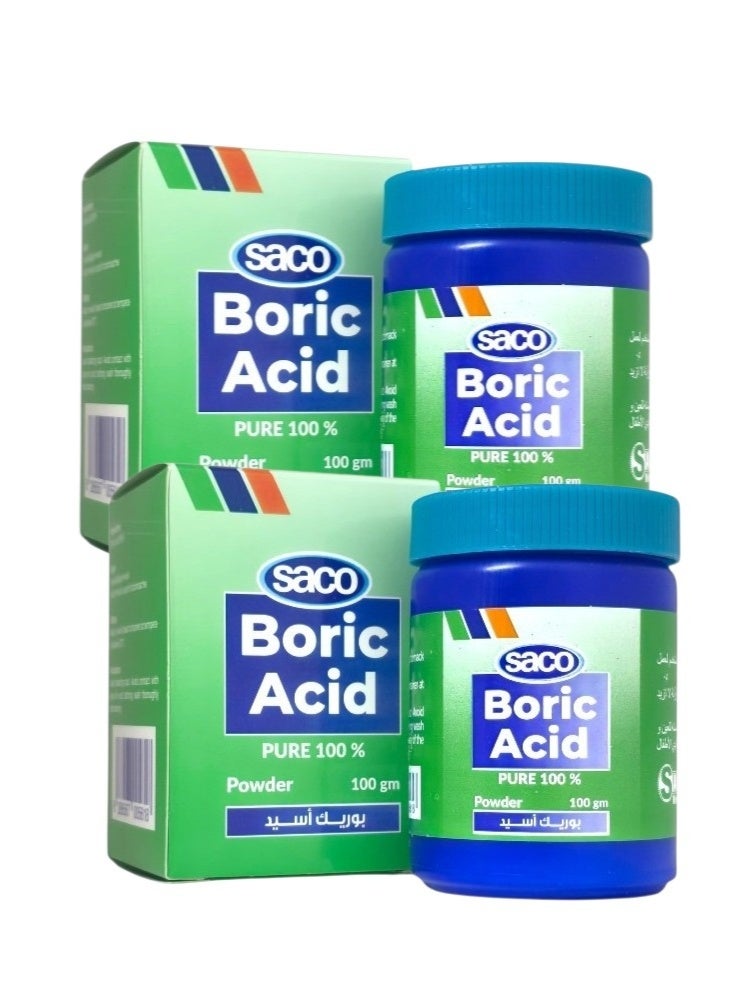 Saco 2-Pices Set 2*100g Boric Acid Pure 100% Powder - Image 1