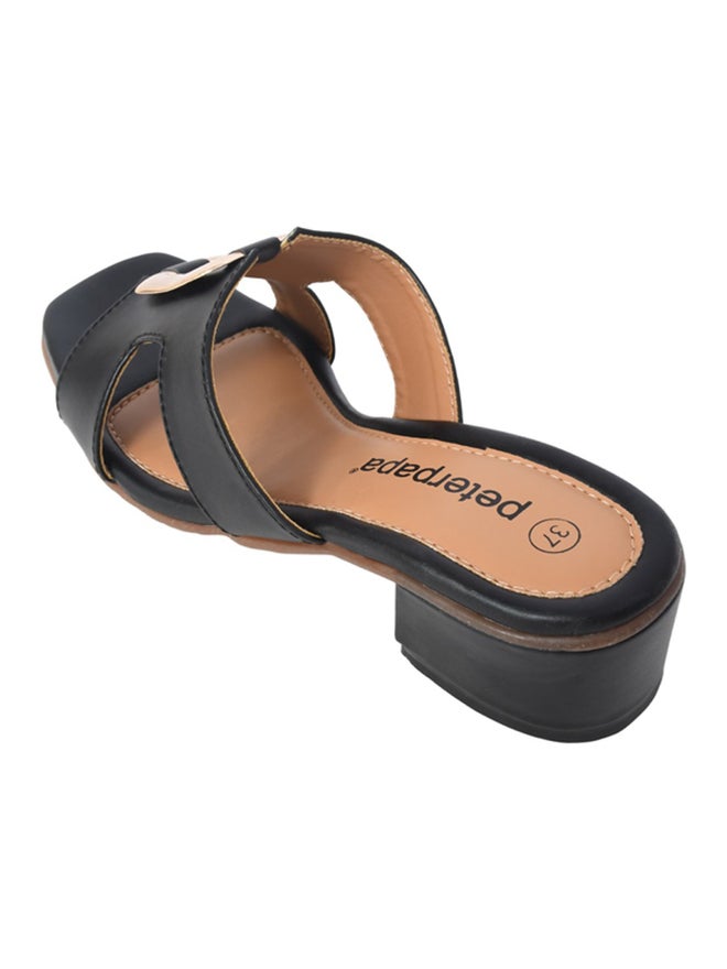Peterpapa Maya Metal Trim Block Heel Sandals - Image 3