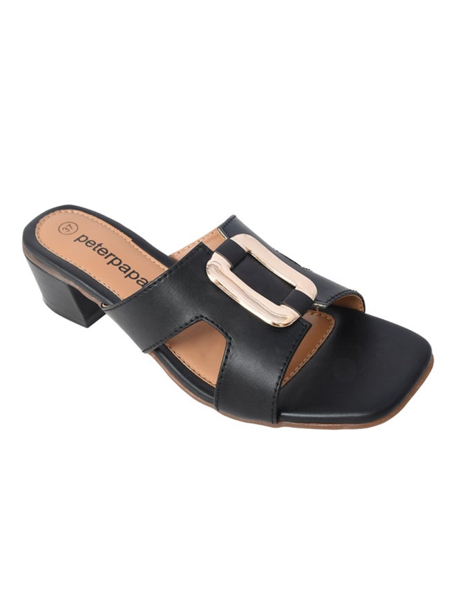 Peterpapa Maya Metal Trim Block Heel Sandals - Image 2