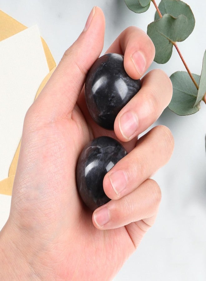 Garneck 4Pcs Marble Hand Exercise Balls Set Traditional Chinese Baoding Balls Round Hand Exercise Massaging Marble Handballs Relief Massage - Image 4
