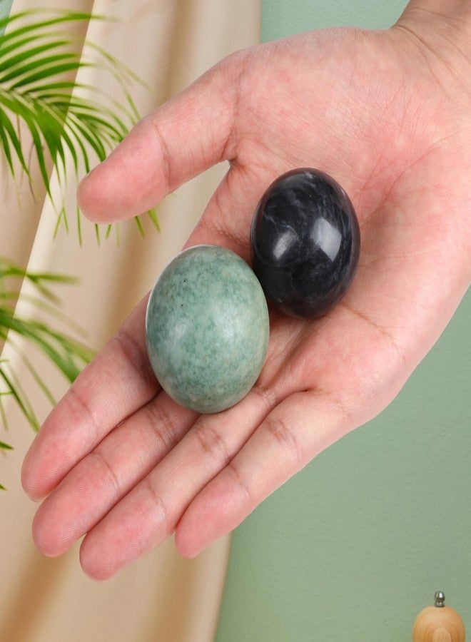 Garneck 4Pcs Marble Hand Exercise Balls Set Traditional Chinese Baoding Balls Round Hand Exercise Massaging Marble Handballs Relief Massage - Image 3