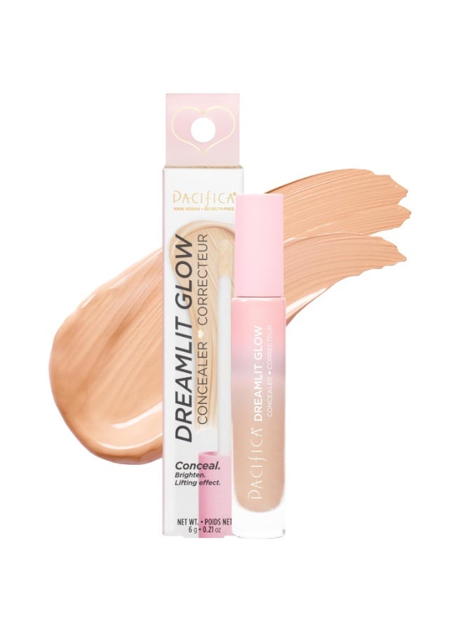 Pacifica Concealer â€“ DreamLit Glow Full Coverage Concealer with Squalane for Dark Circles & Dark Spot Correction, Lightweight & Long-Lasting, Vegan & Cruelty-Free, Shade 09 (Warm Honey) - Image 1