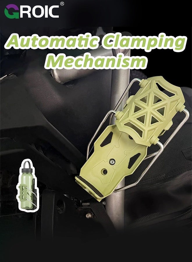 GROIC Bike Water Bottle Holder,Adjusting Cup Holder for Motorcycle,Automatic Clamp Design,Rotatable Cup Mount for Handlebar and Frame,Auto-Tightening Bicycle Drink - Image 3