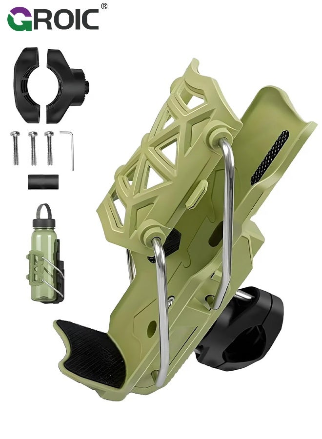 GROIC Bike Water Bottle Holder,Adjusting Cup Holder for Motorcycle,Automatic Clamp Design,Rotatable Cup Mount for Handlebar and Frame,Auto-Tightening Bicycle Drink - Image 1