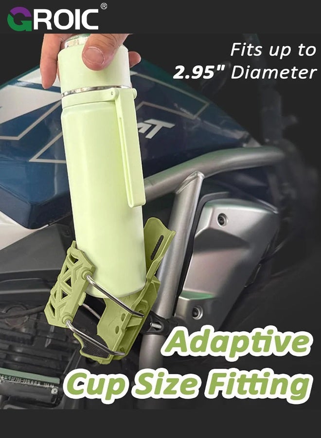 GROIC Bike Water Bottle Holder,Adjusting Cup Holder for Motorcycle,Automatic Clamp Design,Rotatable Cup Mount for Handlebar and Frame,Auto-Tightening Bicycle Drink - Image 2